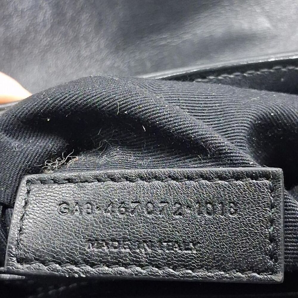 Pre Loved saint laurent Loulou Crossbody Leather Bag Women black Crossbody Bags - Picture 7 of 8